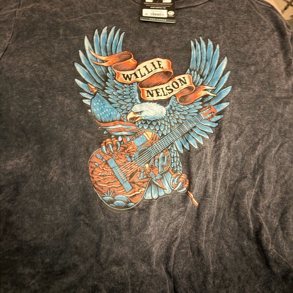Willie Nelson Eagle Graphic Tee - Black